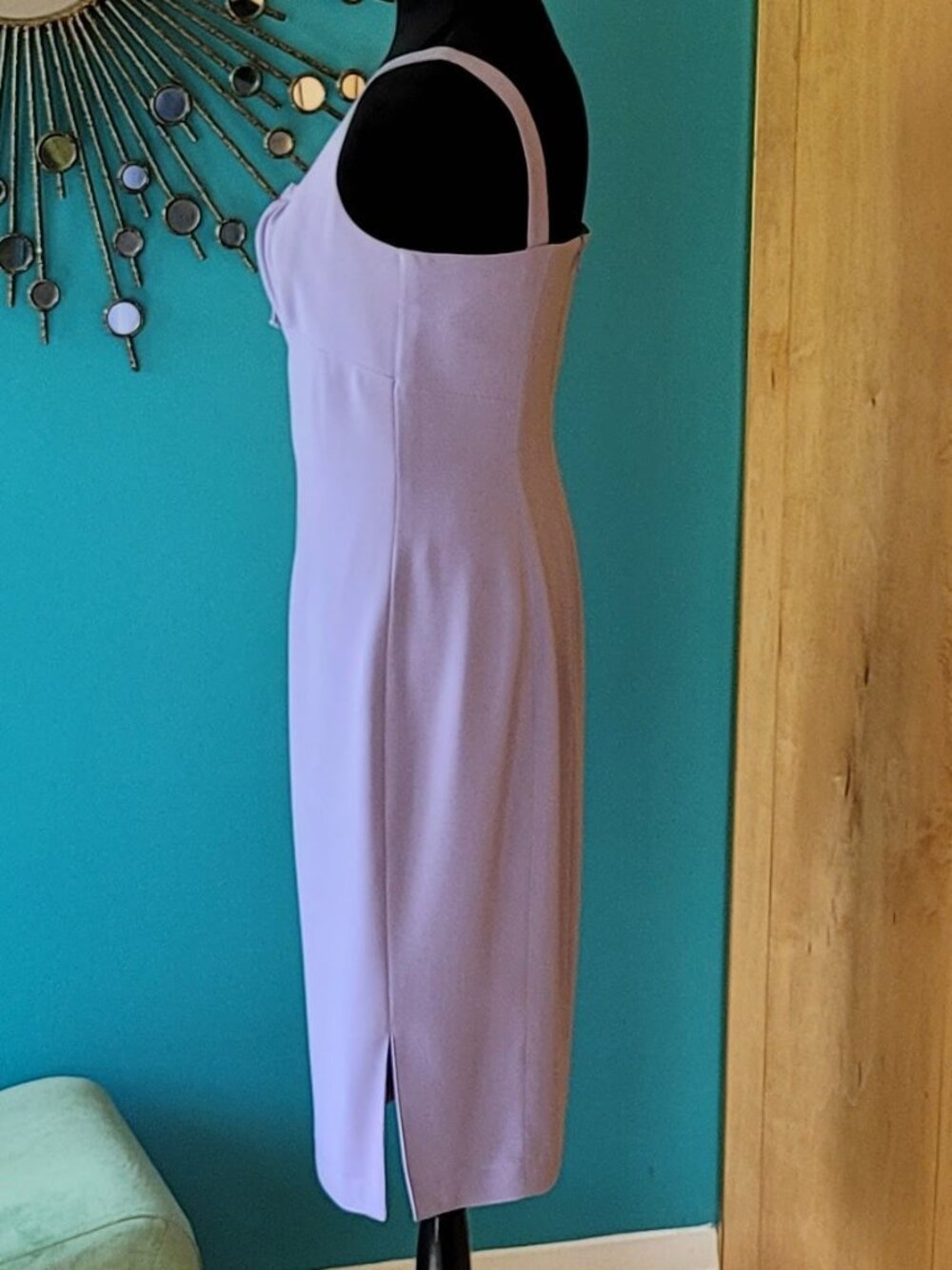 EUC! | Vintage PRICE ROMAN Midi Dress | Pale Lavender/Lilac | Size 6 - Picture 5 of 8